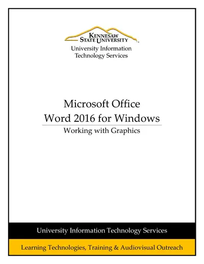 Word 2016 - Working with Graphics — free PDF cover