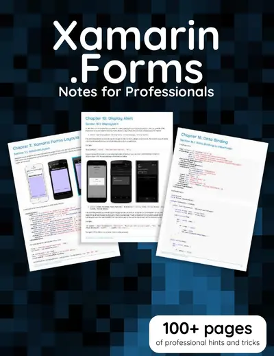 Cover of the Xamarin.Forms Notes for Professionals book PDF