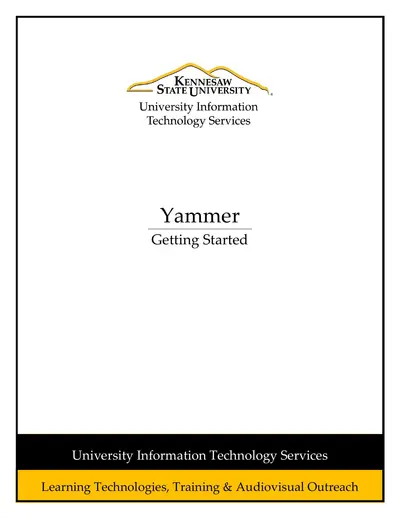 Yammer Getting Started — free PDF cover